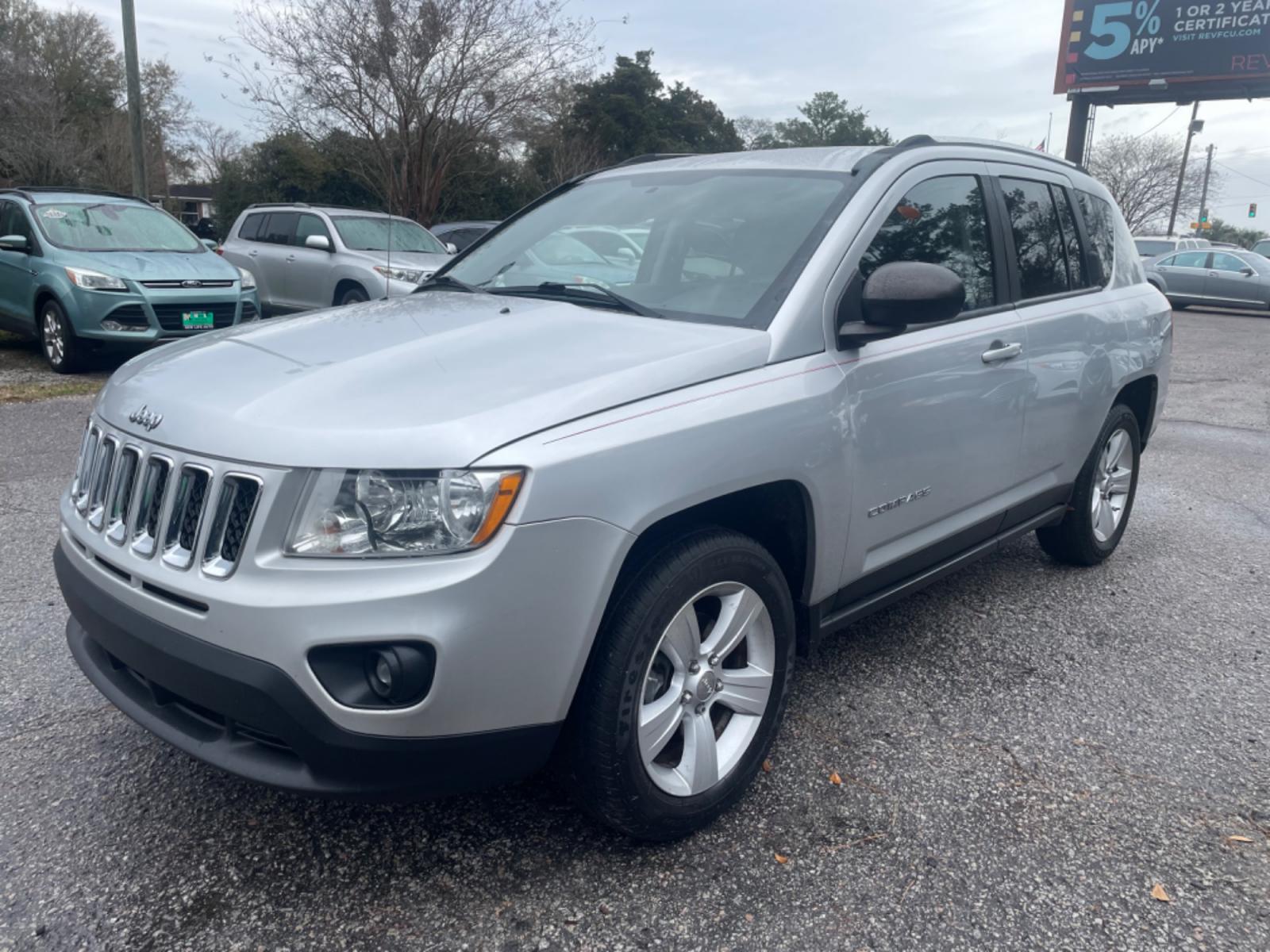 2012 SILVER JEEP COMPASS SPORT (1C4NJCBA8CD) with an 2.0L engine, Continuously Variable transmission, located at 5103 Dorchester Rd., Charleston, SC, 29418-5607, (843) 767-1122, 36.245171, -115.228050 - Photo #2
